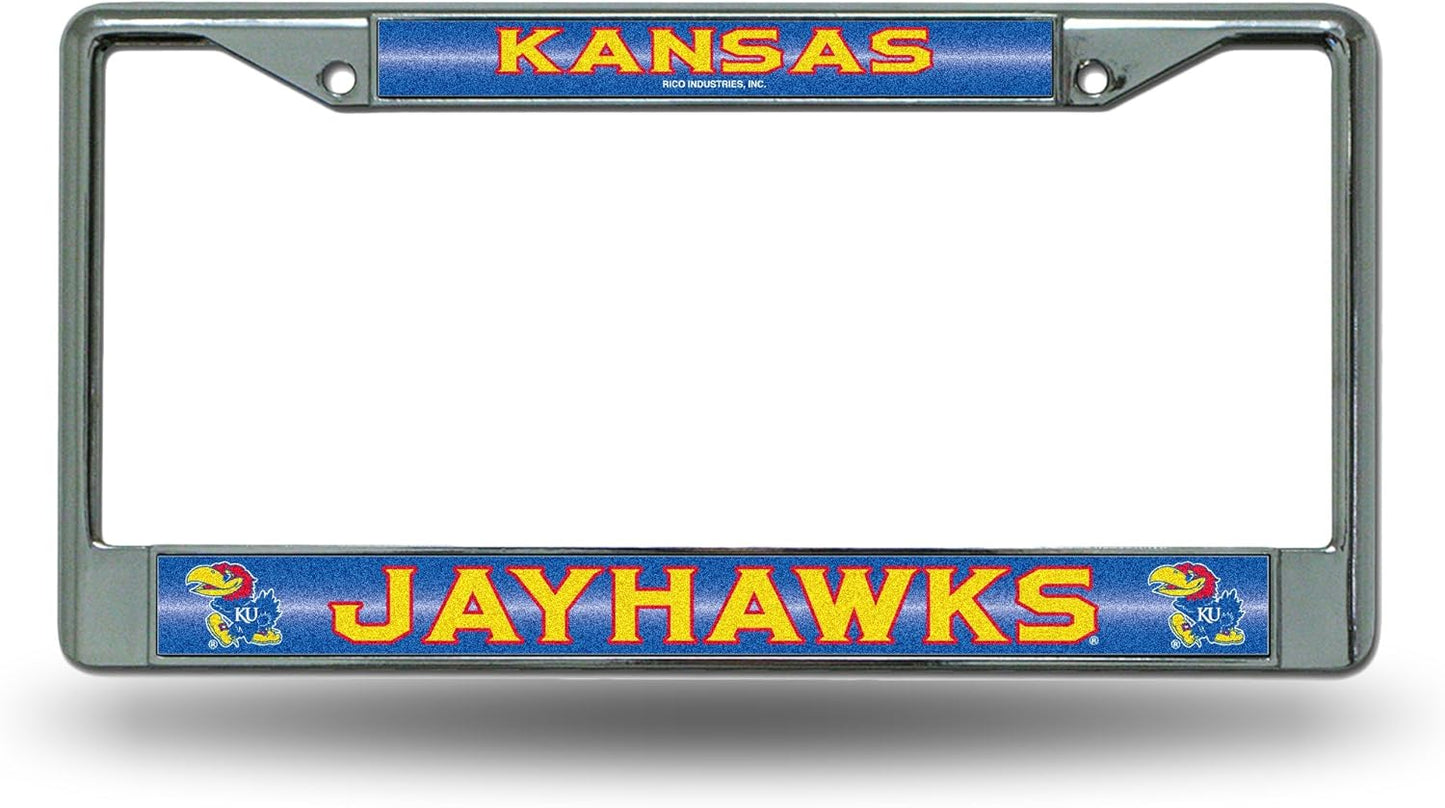 Rico Industries NCAA 12" x 6" Silver Bling Chrome Car/Truck/SUV Auto Accessory