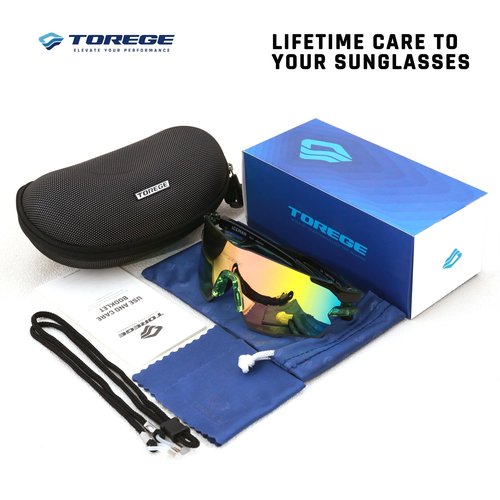 Sports Sunglasses for Men and Women-UV Protection, Ideal for Cycling, Fishing, Baseball, Running, Golf Iceman (C8- Fluorescent Yellow Black&Gold Lens)