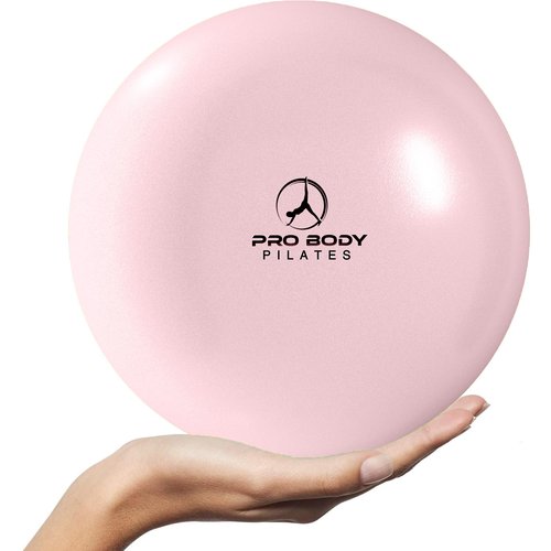ProBody Pilates Ball, Exercise Balls Physical Therapy - 9 Inch Small Exercise Ball for Between Knees for Rehab, Barre, Core, Stability & Yoga, Physical Therapy Ball for Back Pain (Rose)