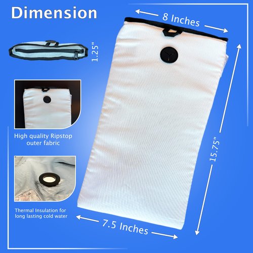 MyBand Insulated Hydration Pouch - Features Air Tight Zipper – Lightweight Design - Triple Insulated - Ripstop Outer - Keeps Water Colder Longer - Bladder NOT Included