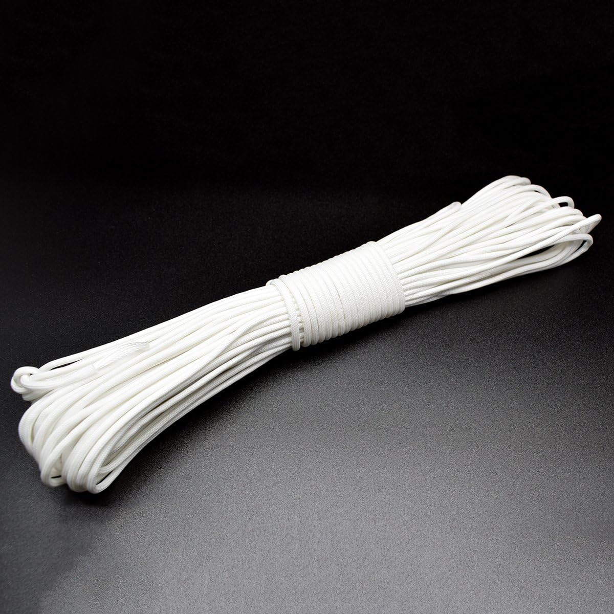 9 Strand Glow in The Dark Paracord 100 Feet 550 Luminous Parachute Cord (1# White)