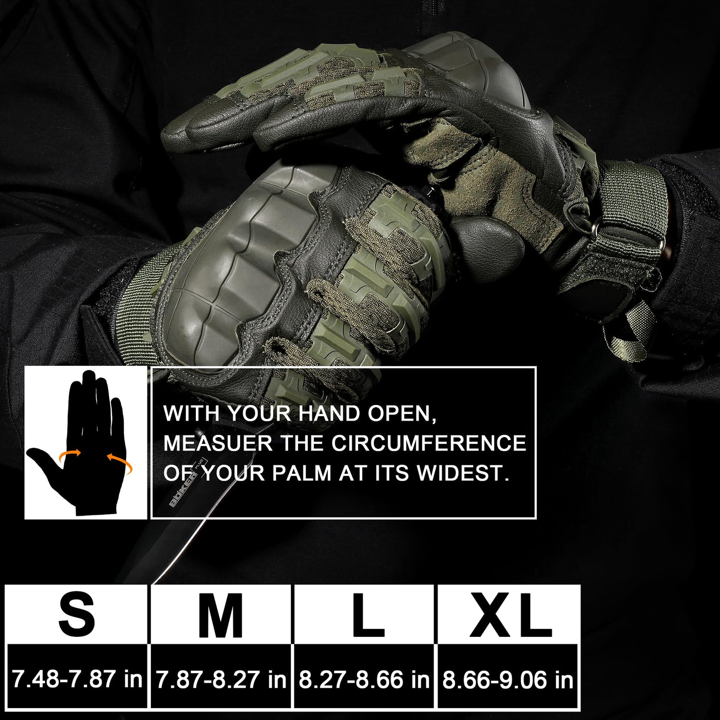 WTACTFUL Touch Screen Motorcycle Tactical Gloves for Men Airsoft Paintball Gear MTB Bike Cycling Cross-Country Motorbike ATV Hunting Hiking Riding Driving Work Outdoor Full Finger Gloves M Green