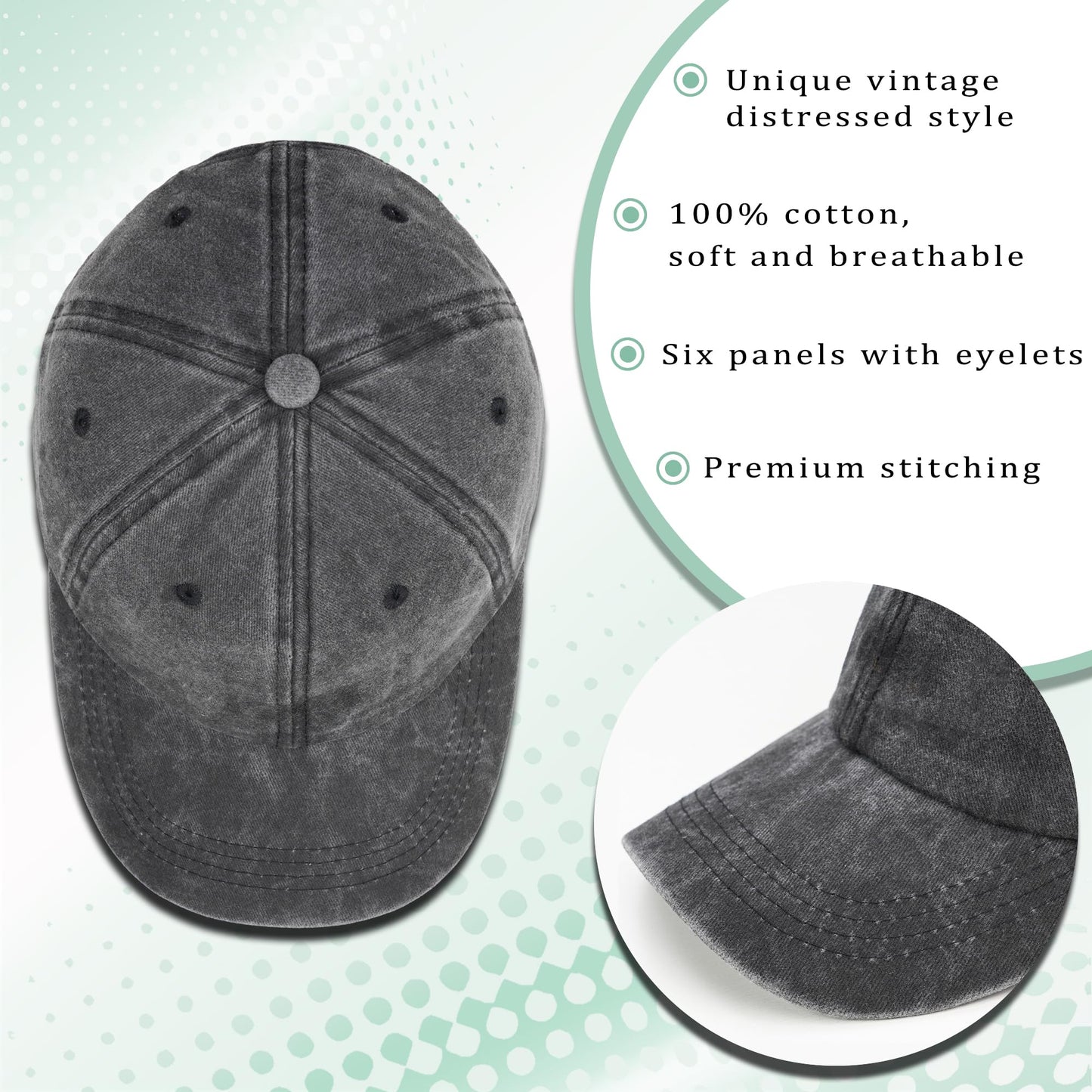 30th Birthday Gifts for Her Him Vintage Embroidered 1995 Hat Gift Ideas for Women Baseball Cap Black