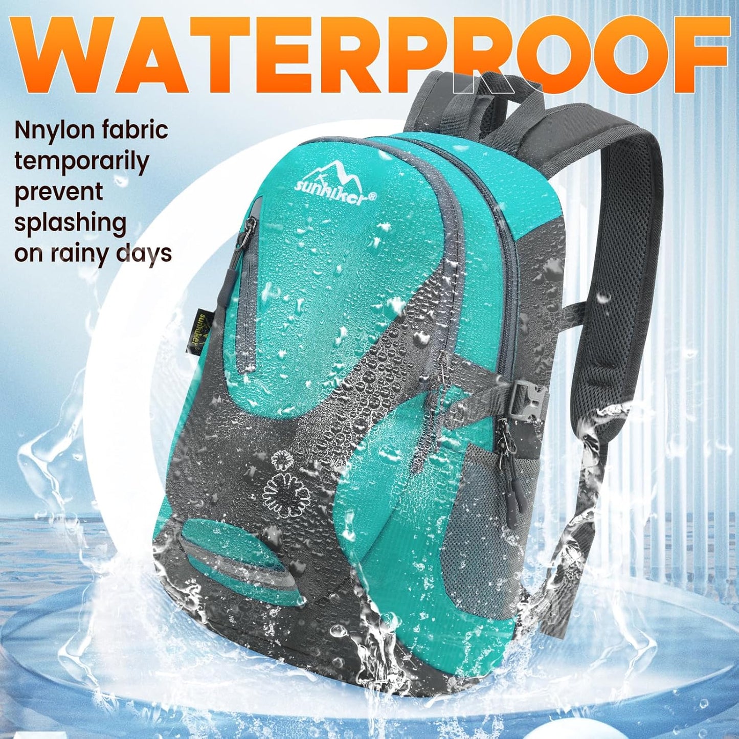 sunhiker Cycling Hiking Backpack Water Resistant Travel Backpack Lightweight SMALL Daypack M0714