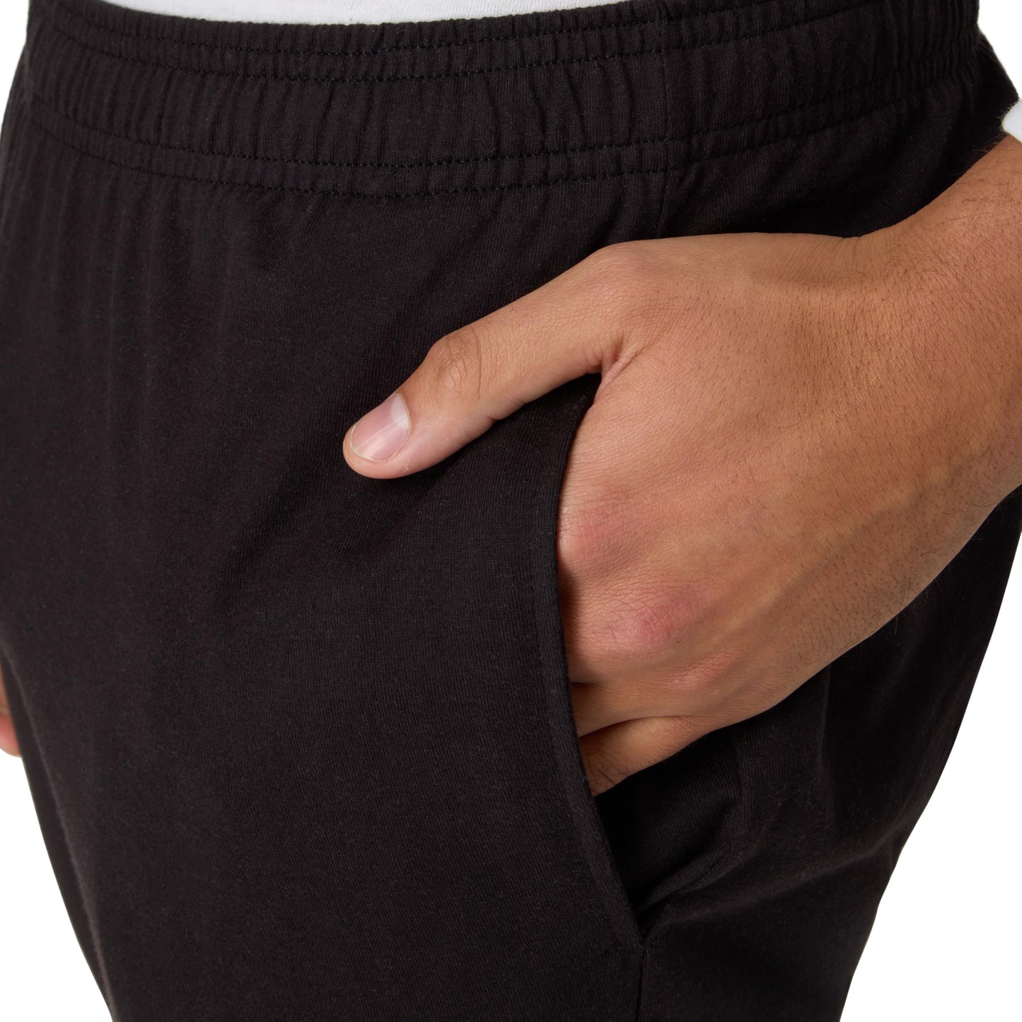 Hanes Men's Jogger Pants, Knit Cotton Jersey Joggers for Men with Pockets, Adjustable Drawcord