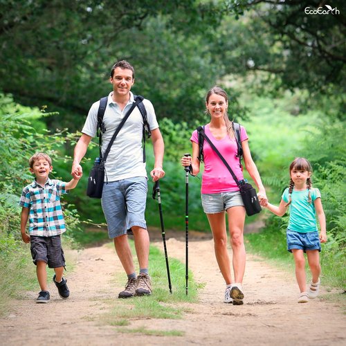 EcoEarth - Water Bottle Carrier Bag - 25 oz, Black - Hiking & Daily Use - Phone & Essentials Pocket - Padded Shoulder Strap