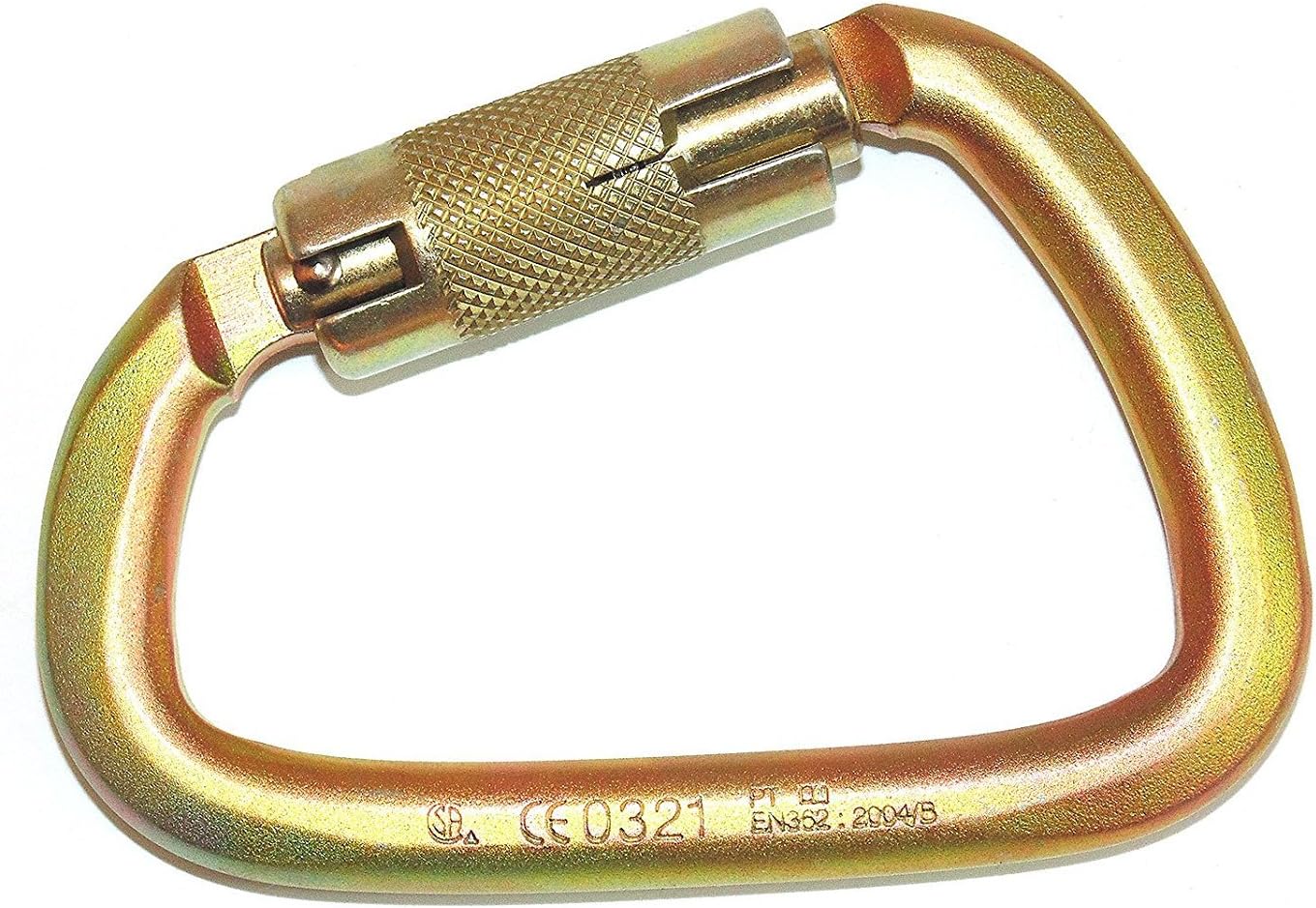 S01813-S Steel Carabiner 50kn (11,200 lb) Rated, Twist Auto Lock, ANSI Certified (Qty: 1)