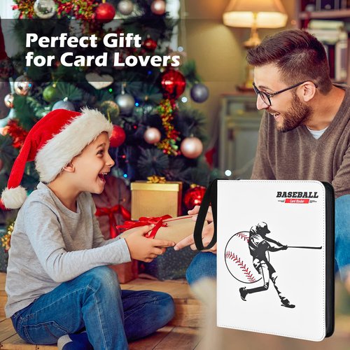 ProCase 9-Pocket Baseball Card Binder Fits 900 Cards, Sport Trading Card Album Book with 50 Sleeves for Baseball Colletible Card Holder -Large