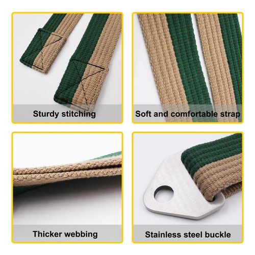 Multifunction Arm Wrestling Pronation Belt Strap, with Stainless Steel Triangle Buckle - Versatile 79" Non-Slip & Durable Strap, Pronation and Back Pressure Forearm Strength Training Equipment