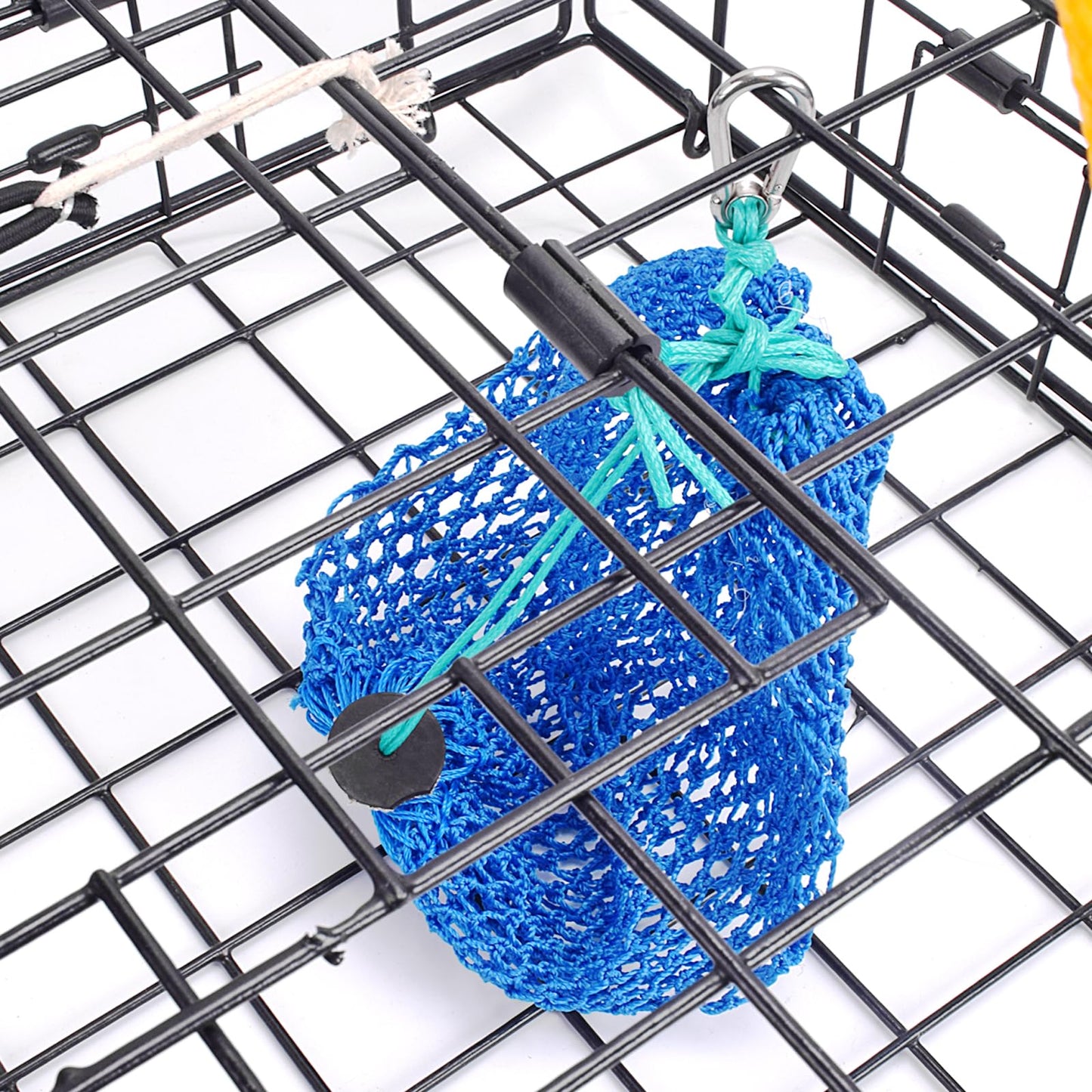 A1FISHER Mesh Bait Bags with Rubber Locker Crabbing Equipment for Crawfish Minnow Lobster Fishing Crab Traps Catfishing 3 Packs