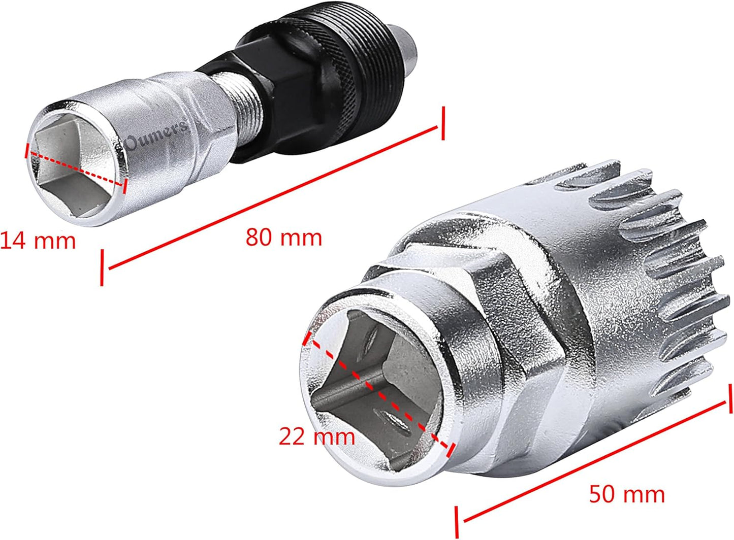 Oumers Bike Crank Extractor/Arm Remover and Bottom Bracket Remover with 16mm Spanner/Wrench. Professional Bicycle Repair Tool Kit