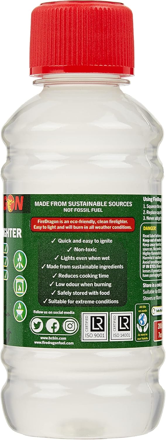 Fire Dragon Gel Fuel - Premium Indoor/Outdoor Firestarter for Camping & BBQ