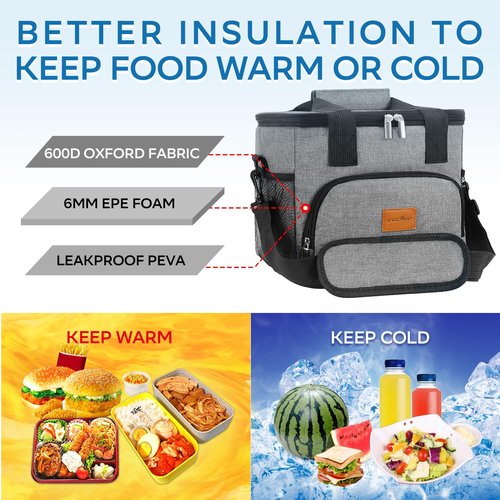 Vihicamp Portable Soft Cooler Bag - 24 Can Insulated Camping Cooler, Leakproof Collapsible Soft Sided Cooler for Drink, Suitable for Picnic, Lunch, Beach, Outdoor, Road Trip, Work, Ice Chest