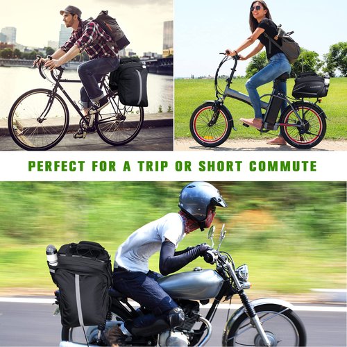 HASAGEI Bike Bag,Bicycle Bag,Bike Rack Bag,35L Capacity,Waterproof,Bike Trunk Storage Travel Bag Panniers for Rear Rack