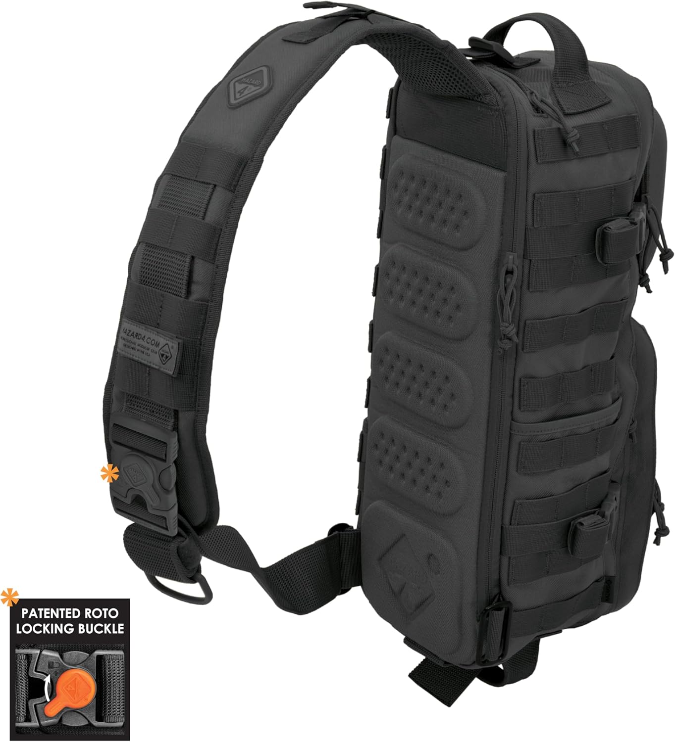 HAZARD 4 Plan B V17 - Semi-Hard Shell Sling Bag, Small Tactical Bag, Military Modular Webbing, Attachment Compatible (11.8L)