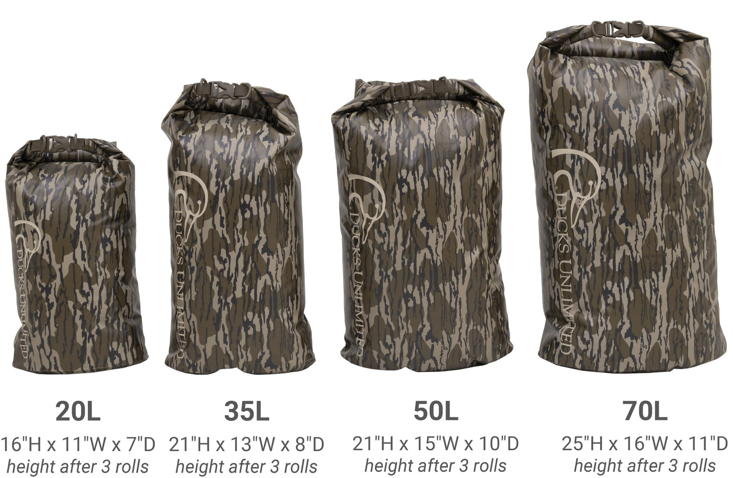 ALPS OutdoorZ Ducks Unlimited Guardian Dry Bag, 20L - Mossy Oak Original Bottomland