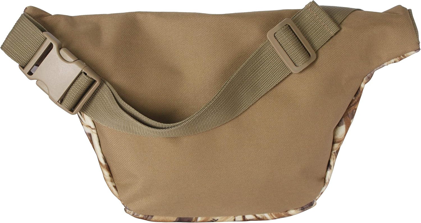 AUSCAMOTEK Hunting Camouflage Fanny Pack for Men - Waterproof Waist Bag for Hunters - Woodland Camo