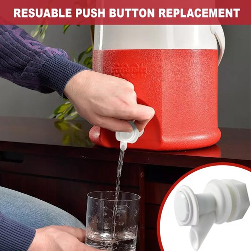 Bonsicoky 3 Pack Push Button Water Spigot - Cooler Spigot Replacement Water Spigot - Plastic Water Jug Spigot Compatible with Igloo 2-10 Gallon Water Coolers - BPA Free