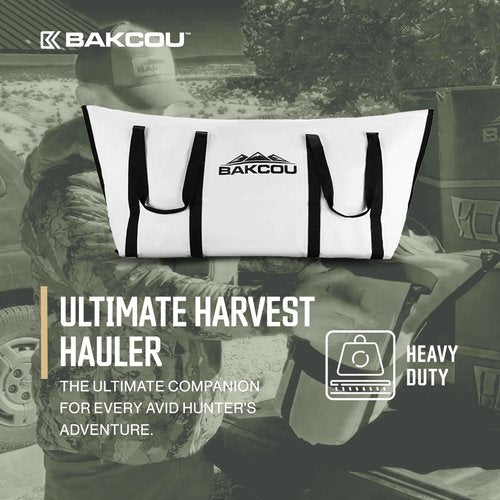 Bakcou - Insulated Game or Gear Bag - Harvest Hauler for eBike Trailer - Keeps Game Fresh, Compact and Portable - Waterproof Cooler Bag - 48 Inch