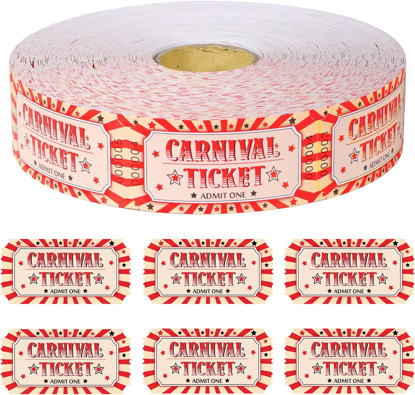 1000 Pcs Drink Ticket Single Raffle Tickets Roll Cocktail Design Free Drink Ticket for Events Wedding Work Formal Parties Leisure Class Reward