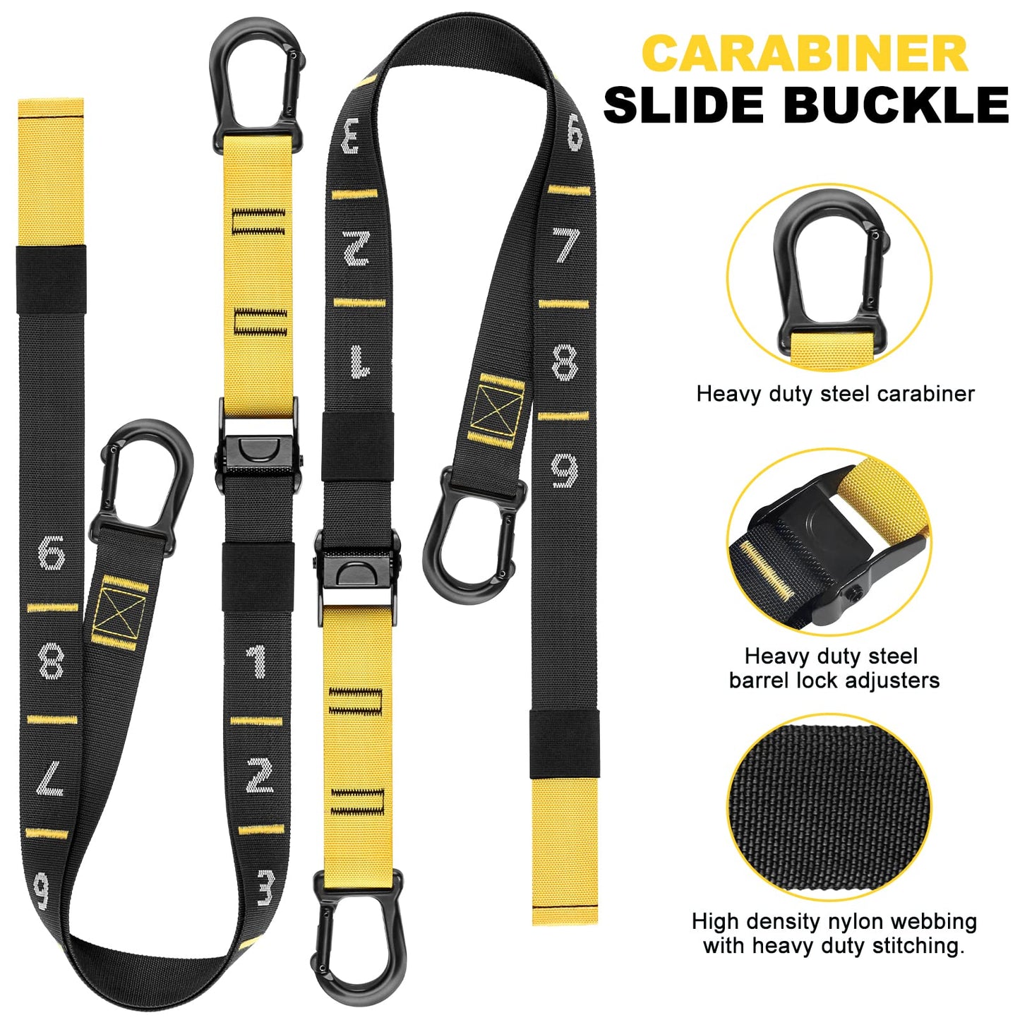 Rraining Kit, Workout Straps for Home, Adjustable Resistance Trainer with Handles, Door Anchor and Carrying Bag for Gym