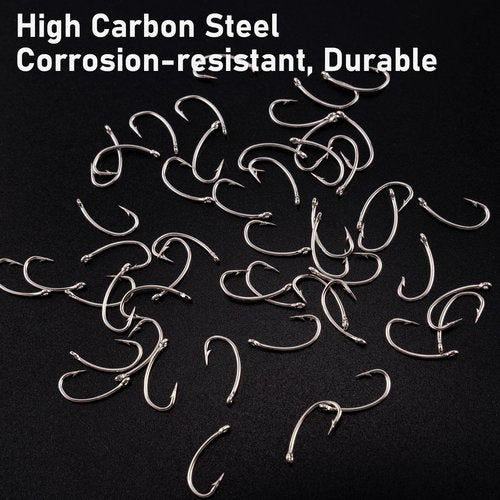 Dr.Fish 100 Pack Nyphm Fly Hooks Curved Shank Fly Tying Fishing Hook Short Shank Tying Flies Emergers Shrimp Nymph Caddis Pupa Freshwater Silver #16