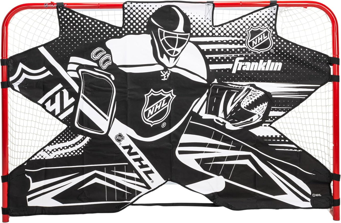 Franklin Sports NHL Street Hockey Goalie Shooting Target - Shooter Tutor Hockey Goal Practice Target - Street Hockey Net Goalie Target - Easy Attach Targe