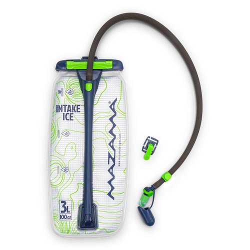 Mazama Intake ICE 3L Insulated Water Hydration Reservoir - Keeps Liquid Cold for up to 4 Hours - GYZR Bite Valve- Water Bladder for Hiking and Outdoor Adventures