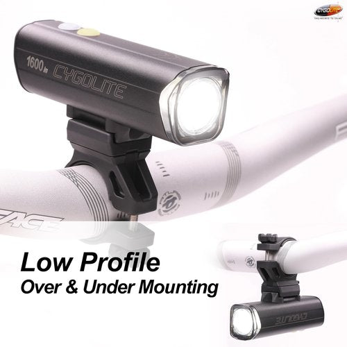 Cygolite Velocity Pro 1,600 Lumen Bicycle Light– Anodized Aluminum Alloy– 9 Light Modes– Fine Tunable Brightness- Compact, IP67 Waterproof– Secure Hard Mount– USB-C Recharge– Road & Mountain Bicycles