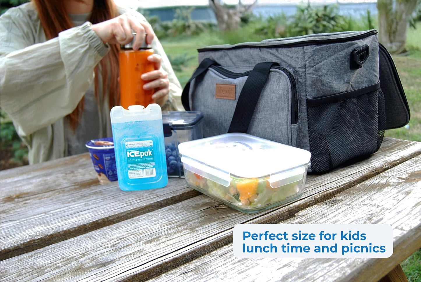 Cryopak ICEpak Large Hard Shell Reusable Ice Packs for Coolers and Lunch Box Use, Freezer Safe Gel Design, Professional Grade Cooling, Non-Toxic and BPA Free, Essential Travel Accessories, Large