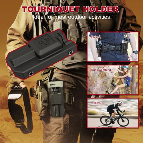 Ziopetru Tourniquet Holder, Molle Tourniquet Pouch for Gen 7 CAT Tourniquet or Older, Tourniquet Holster Case Fits Molle Equipment, Police Gear, Duty and Utility Belt Up to 2.75 inch Wide