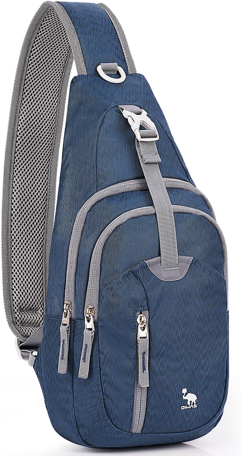 Kimlee Sling Bag Crossbody Bags Men, Travel Hiking Chest Daypack for Women One Strap Backpack Lightweight Over Shoulder Bag
