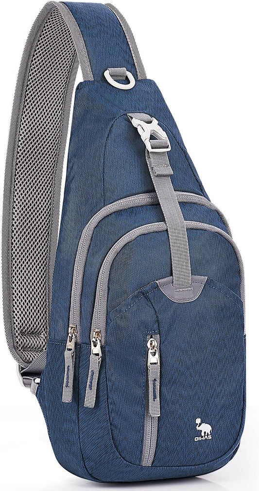 Kimlee Sling Bag Crossbody Bags Men, Travel Hiking Chest Daypack for Women One Strap Backpack Lightweight Over Shoulder Bag