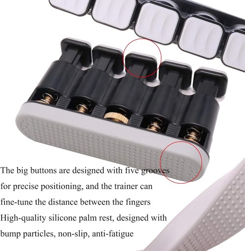 DILIMI Finger Strengthener, Guitar Beginner Exercier, Finger Trainer, Hand Grip Strength Trainer for Athletes,Musicians