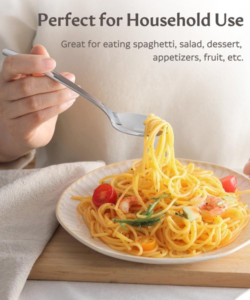 Lovingly Yours 7-inch Spork Stainless Steel, Reusable Metal Sporks, Set of 4