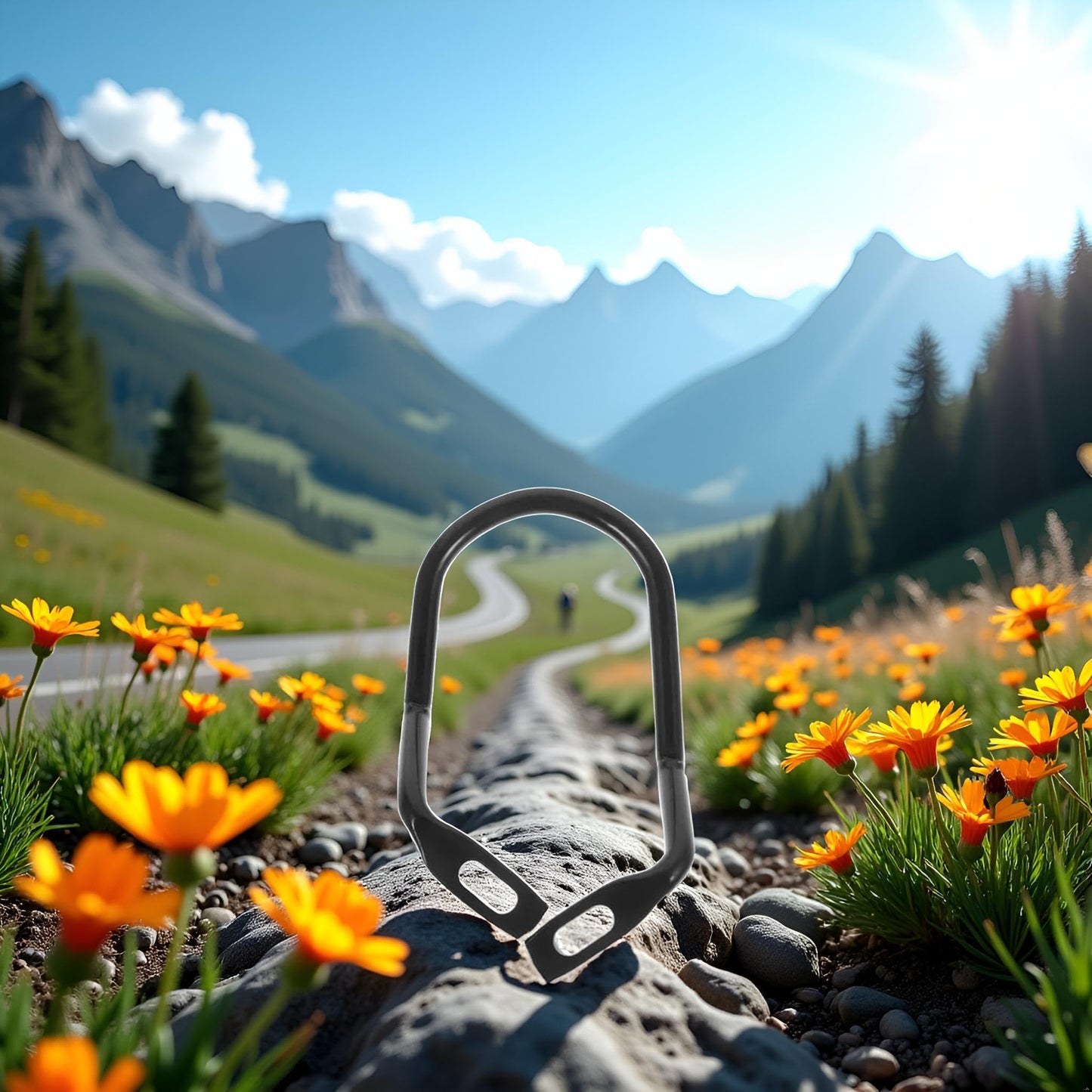 Junfamilee Black Steel Bicycle Rear Derailleur Protector, 150 mm, Clamp-On Mount, Bike Derailleur Hanger, Rear Gear Protector, Chain Stay Guard, Shifters