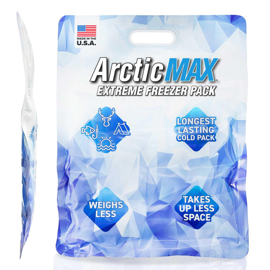 ArcticMAX - Longest-Lasting Slim Cooler Ice Pack (Large 14” x 18”) Ultra-Flexible, Reusable, Gel Freezer Pack - Cooler Accessories for Beach, Camping Gear, Large Lunch Box, Picnic, and Fishing
