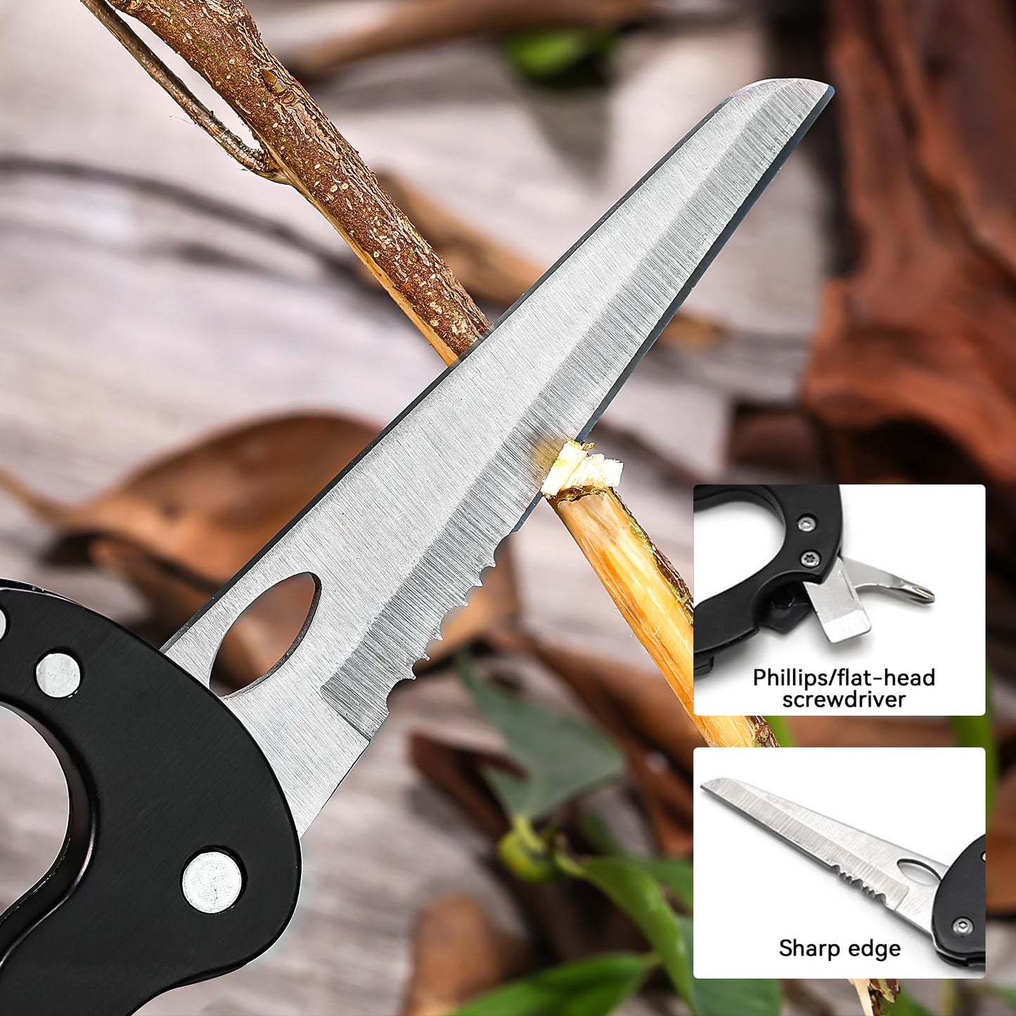 Multitool Keychain Carabiner Clips - Durable,Lightweight Aluminum Alloy Locking Carabiner for Hiking, Camping, Keychains, Dog Leashes, Hammocks,Multi Tool EDC Gear with Bottle Opener