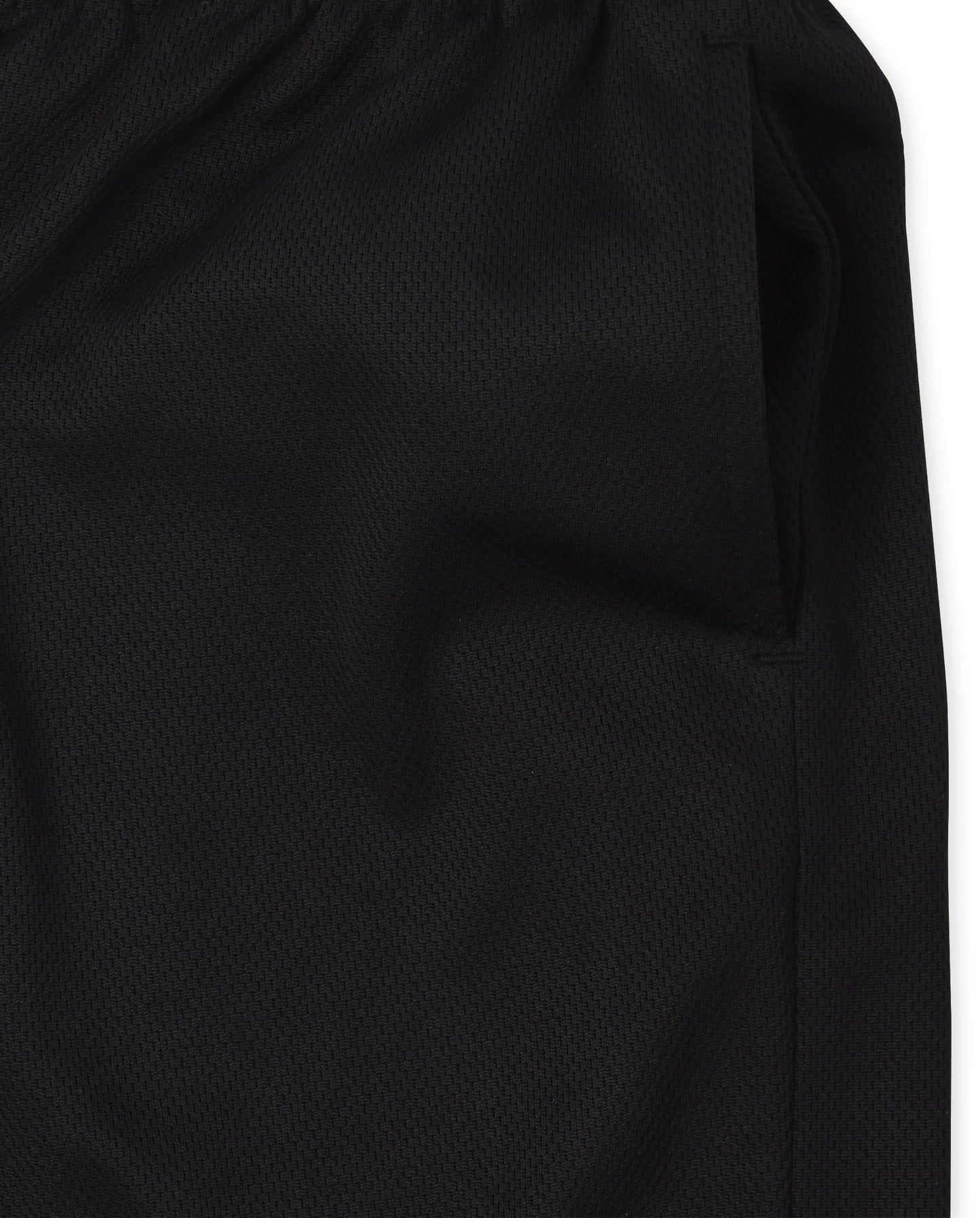 The Children's Place boys Mesh Performance Basketball Casual Shorts, Black/Charcoal 2 Pack, Large US