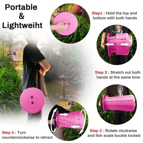 ZTMT Portable & Lightweight Foldable Camping Chair for Adults, Heavy Duty Folding Stool with Adjustable Shoulder Strap, Perfect for Picnic, Beach, Backyard, and Sporting Events, Max Weight 400lbs
