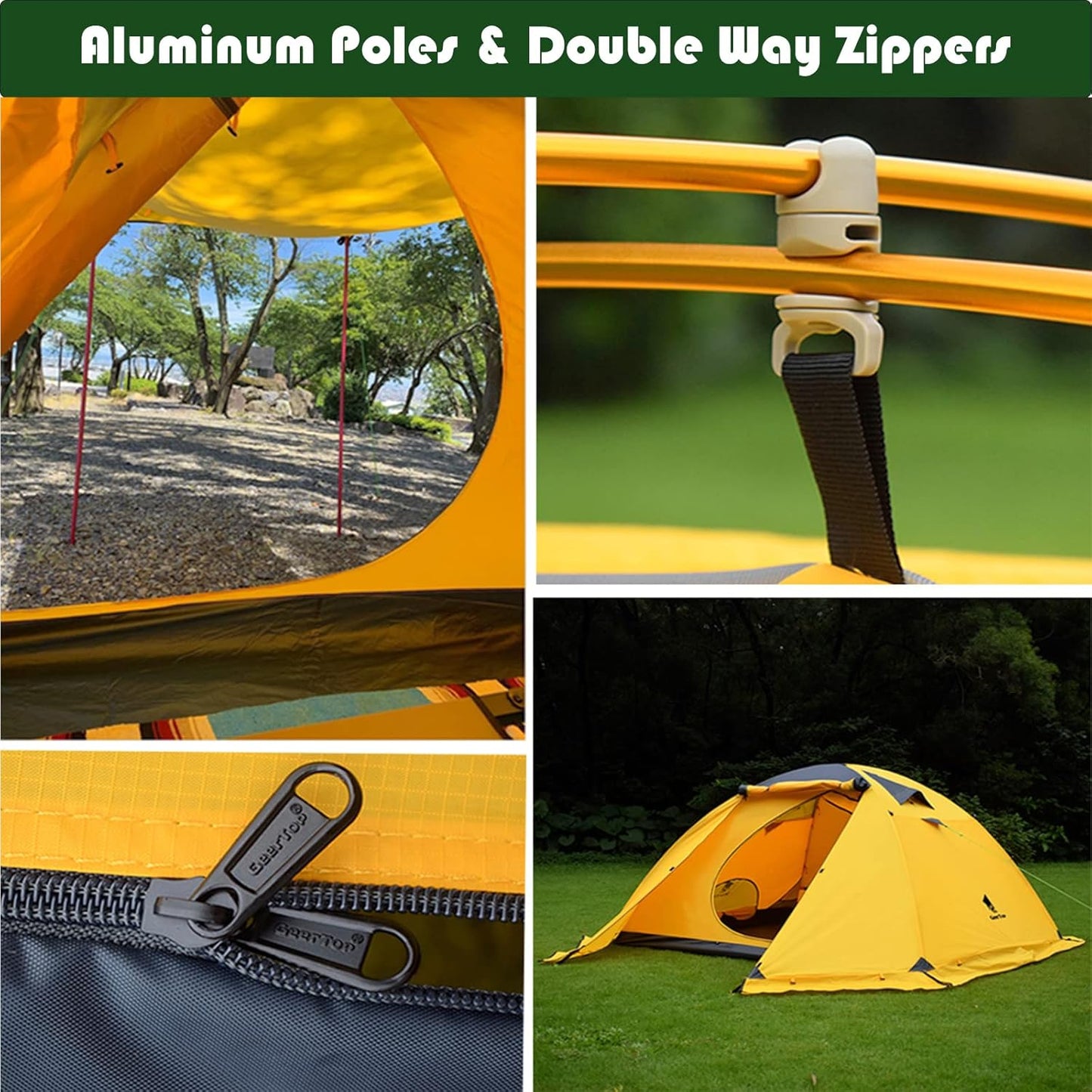 GEERTOP 4 Person 4 Season Tent for Camping Waterproof Double Layer Easy Set Up Family Tent for Camping Hiking Backpacking Outdoor Travel