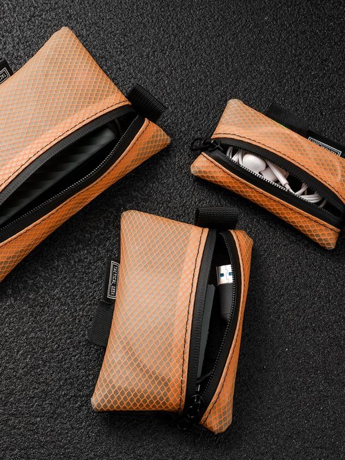 TACTICAL GEEK Storage A5 EDC Storage Pouch Set, Molle EDC Gadget Pouch, Multi-Functional Utility Small Tool Pocket for Daily Carry (Orange)