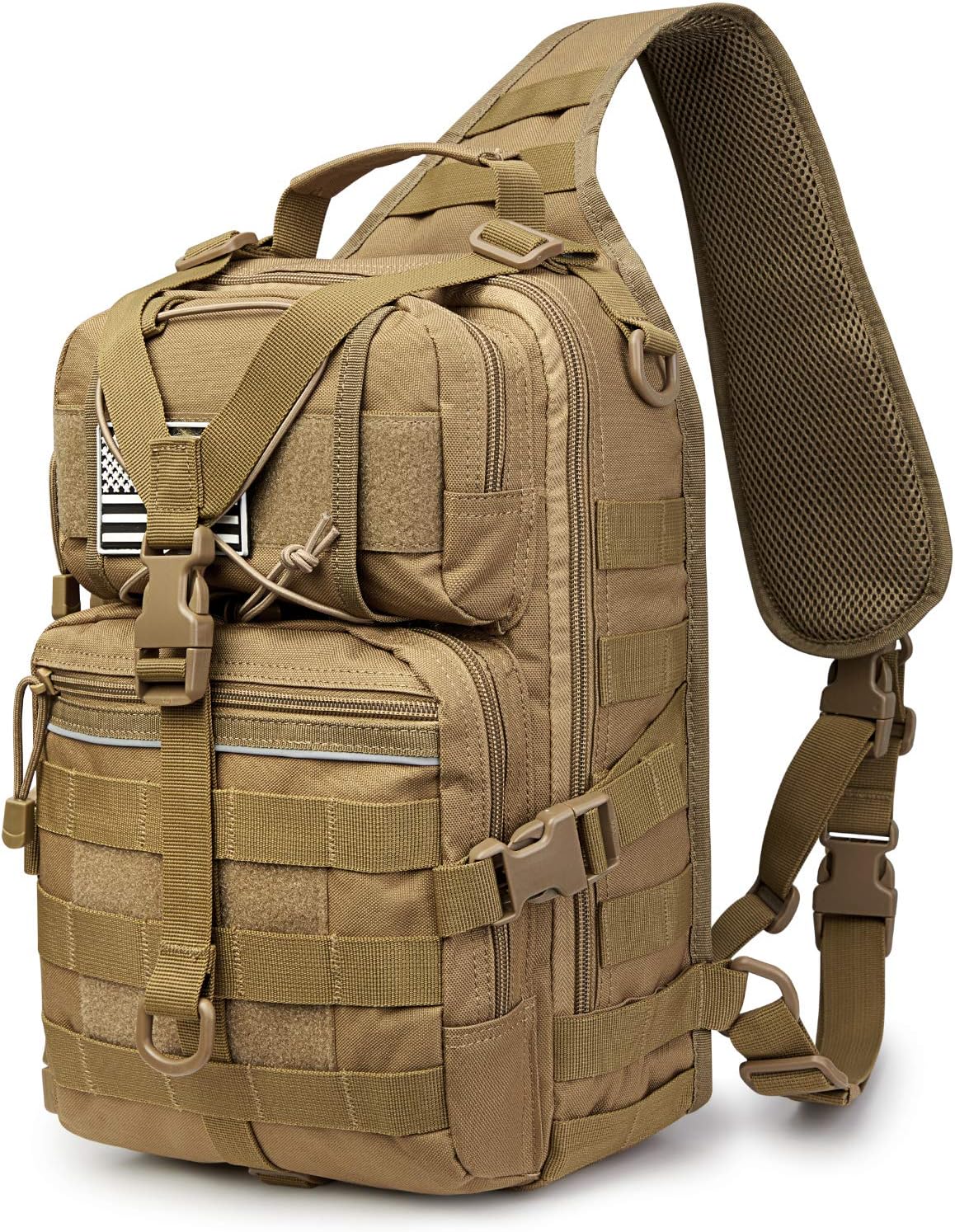 G4Free Tactical Sling Backpack Big Molle EDC Assault Range Bag Pack Military Style for Concealed Carry