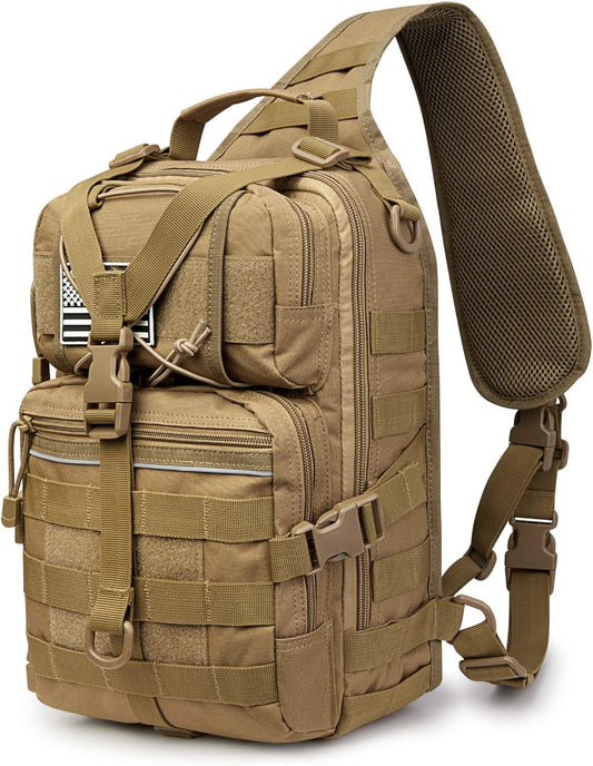 G4Free Tactical Sling Backpack Big Molle EDC Assault Range Bag Pack Military Style for Concealed Carry