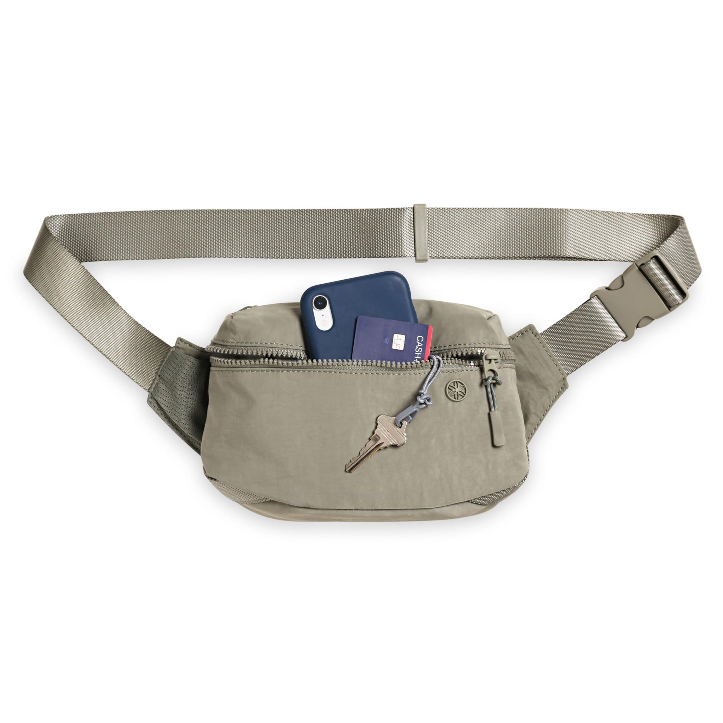 Gaiam Be Free Waist Pack, Nylon-Polyester Fanny Pack for Carrying Essentials, Lightweight Belt Bag with Interior & Exterior Pockets, Adjustable Strap, Stylish Fanny Packs for Women & Men