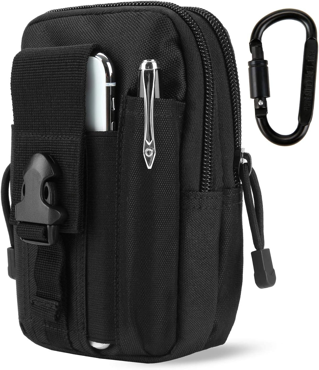 Tactical Waist Pouch EDC Molle Waist Bag Belt Phone Pouch Holster Purse Carrying Pouch for Smartphone, Tools
