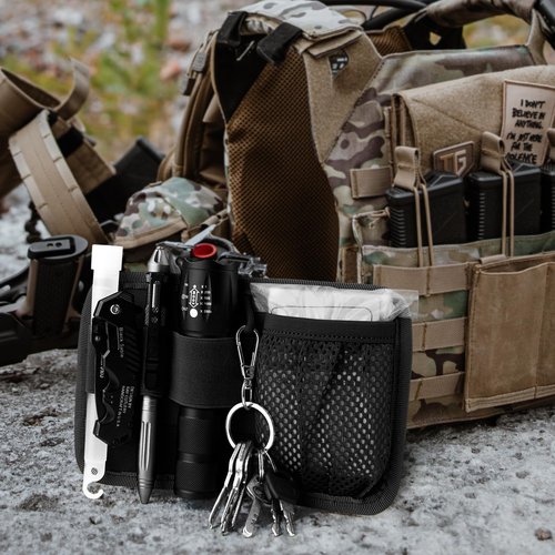 bvya Tactical Bag Insert Modular Panel Organizer Utility Admin Pouch Hook Fasteners for Gadgets