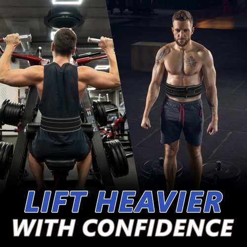 Lever Weight Lifting Leather Belt - 10mm Powerlifting Lever Belt for Men & Women - Lower Back Support Weightlifting Belt for Powerlifting, Deadlifts, Squats (M, Black)