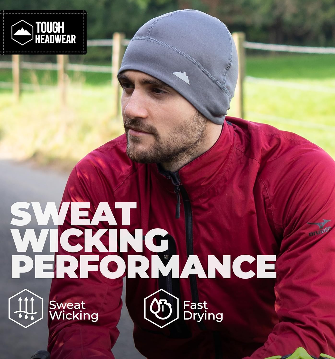 Tough Headwear Skull Cap for Men - Beanie Hats - Skully Beanie Cap - Cooling Skull Caps for Men Locs Sweat Dreads Running