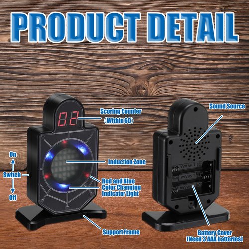 VercanMonth 2 Pcs Dry Fire Laser Training System Portable Trainer and Counting Laser Targets for Dry Fire Shooting Practice(Rectangular Style)